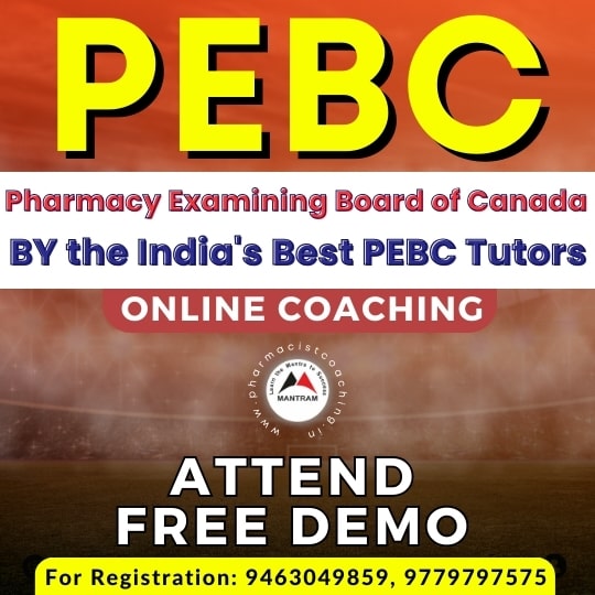 Online PEBC Canada Exam Coaching in India